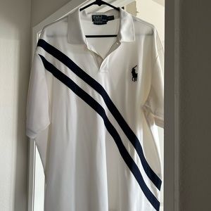 Polo Ralph Lauren Moosture Management Mens Xl White Short Sleeve Polo W/ Logo